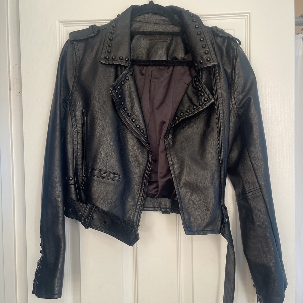 Blanknyc Black Studded Leather Jacket